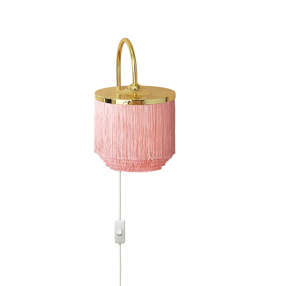Fpierścieńe lampa ścienna, pale pink, stal powlekana mosiądzem Warm Nordic