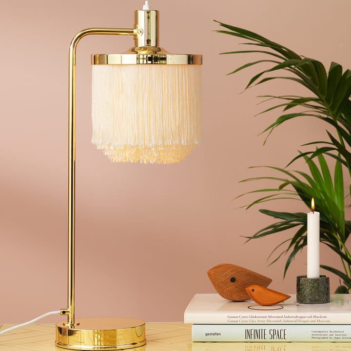 Fpierścieńe lampa stołowa, cream white Warm Nordic