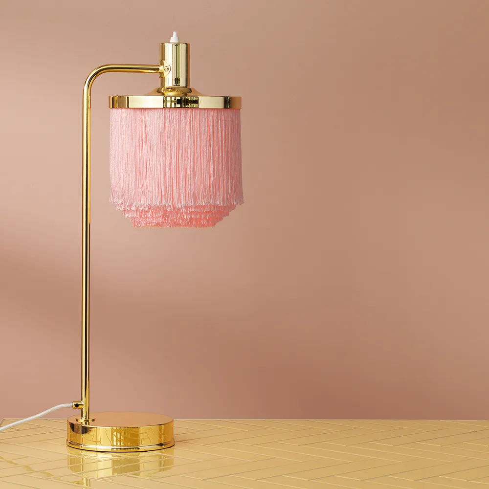 Fpierścieńe lampa stołowa, pale pink Warm Nordic