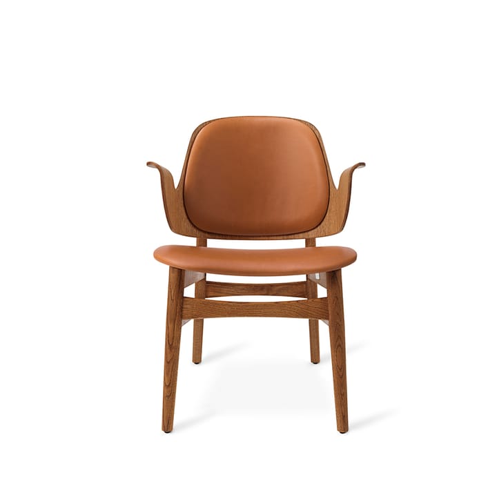 Gesture fotel - Skóra silk 250 cognac, stojak z dębu olejowanego - Warm Nordic