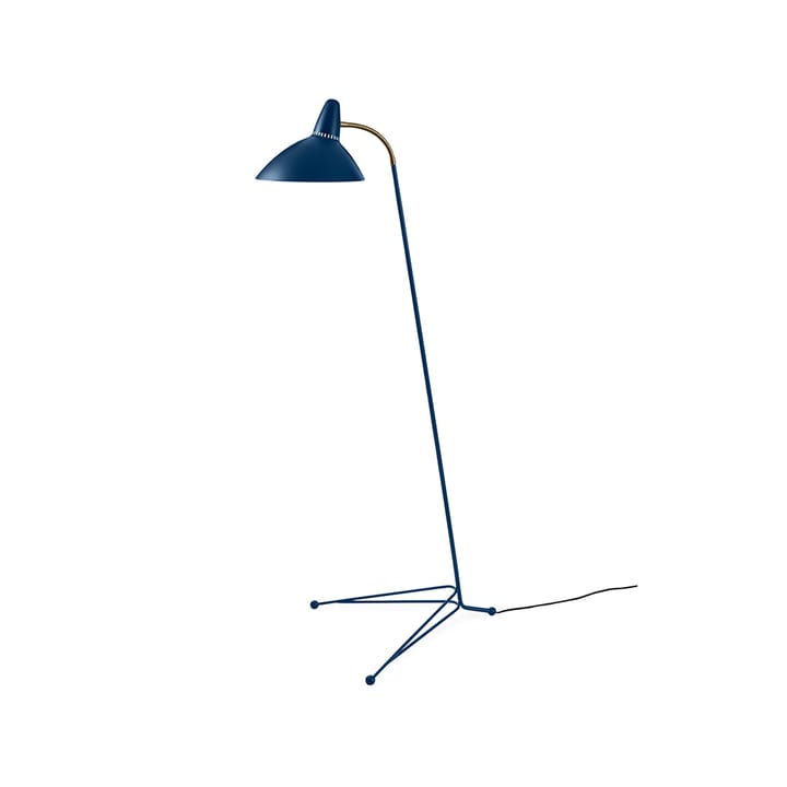 Lightsome lampa podłogowa - azure blue, mosiężne detale - Warm Nordic