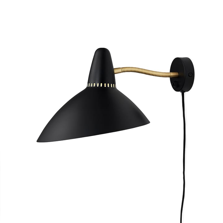 Lightsome lampa ścienna - black noir, mosiężne detale - Warm Nordic