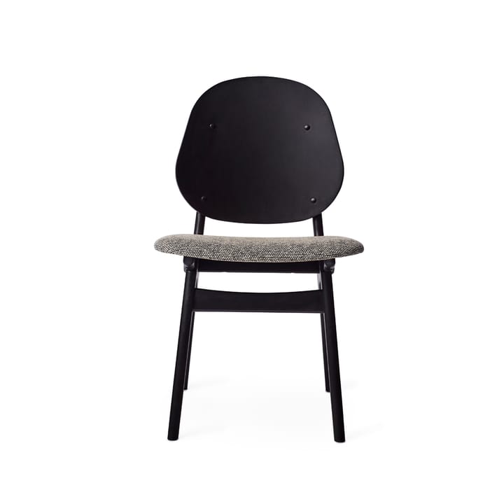 Noble krzesło - tkanina graphic sprinkles, czarny lakierowany stojak z drewna bukowego - Warm Nordic
