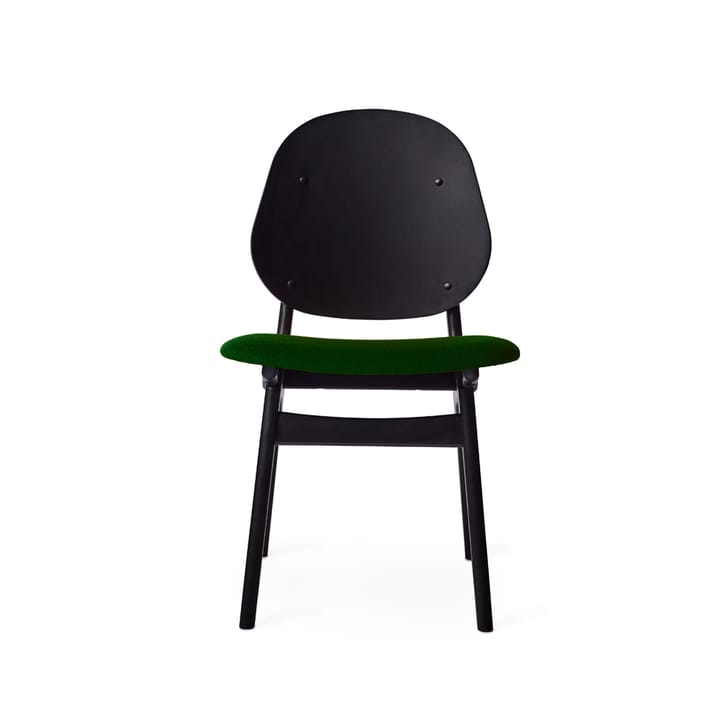 Noble krzesło - tkanina moss green, czarny lakierowany stojak z drewna bukowego - Warm Nordic