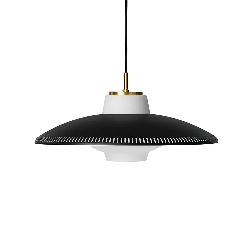 Opal Shade lampa wisząca, black noir, opal piaskowany Warm Nordic