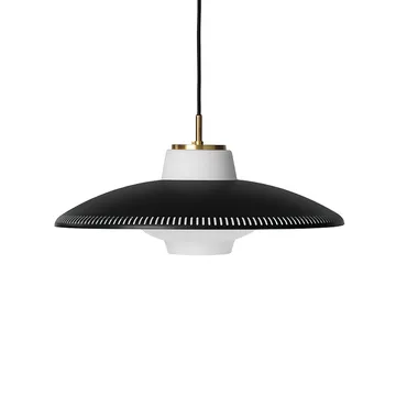 Opal Shade lampa wisząca - black noir, opal piaskowany - Warm Nordic