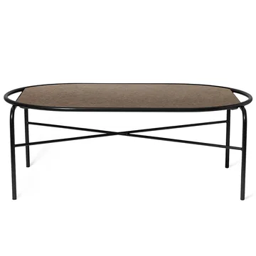 Secant ovalowy stolik boczny kawowy granit - Antique brown - Warm Nordic