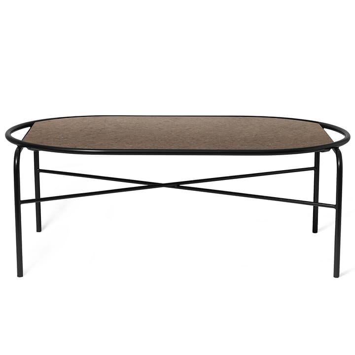Secant ovalowy stolik boczny kawowy granit, Antique brown Warm Nordic