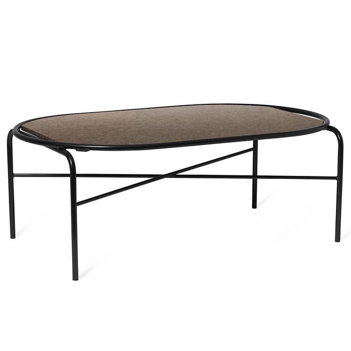Secant ovalowy stolik boczny kawowy granit, Antique brown Warm Nordic