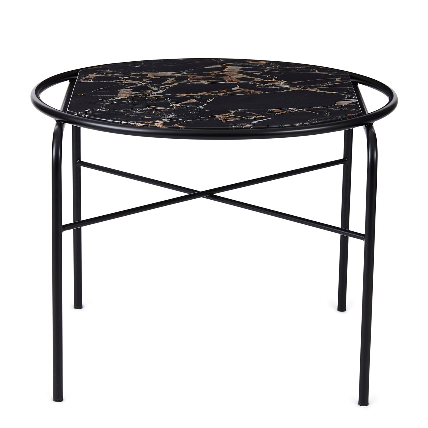 Warm Nordic Secant stolik kawowy marmur Ø60 cm Black-gold