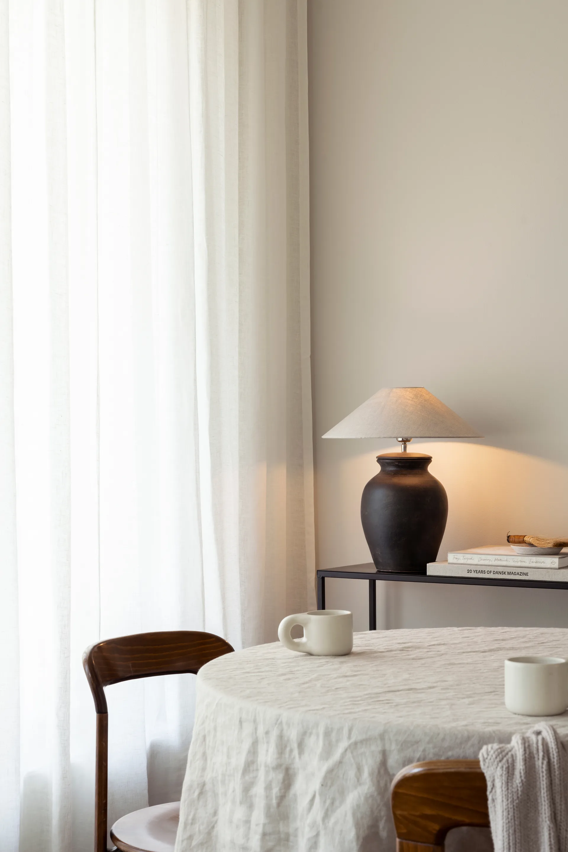 Abażur Basic flat Ø42 cm, Naturalne Watt & Veke