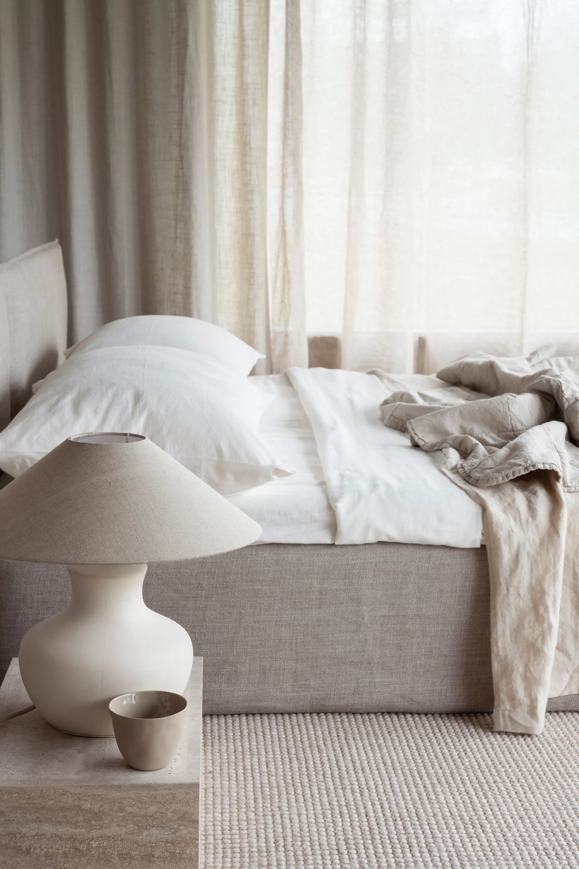 Abażur Basic flat Ø42 cm, Naturalne Watt & Veke