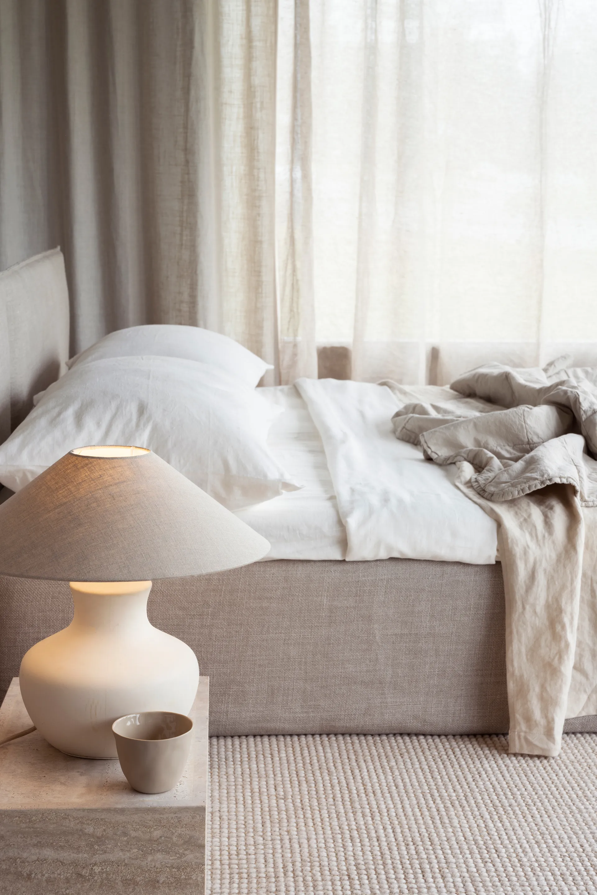 Abażur Basic flat Ø42 cm, Naturalne Watt & Veke