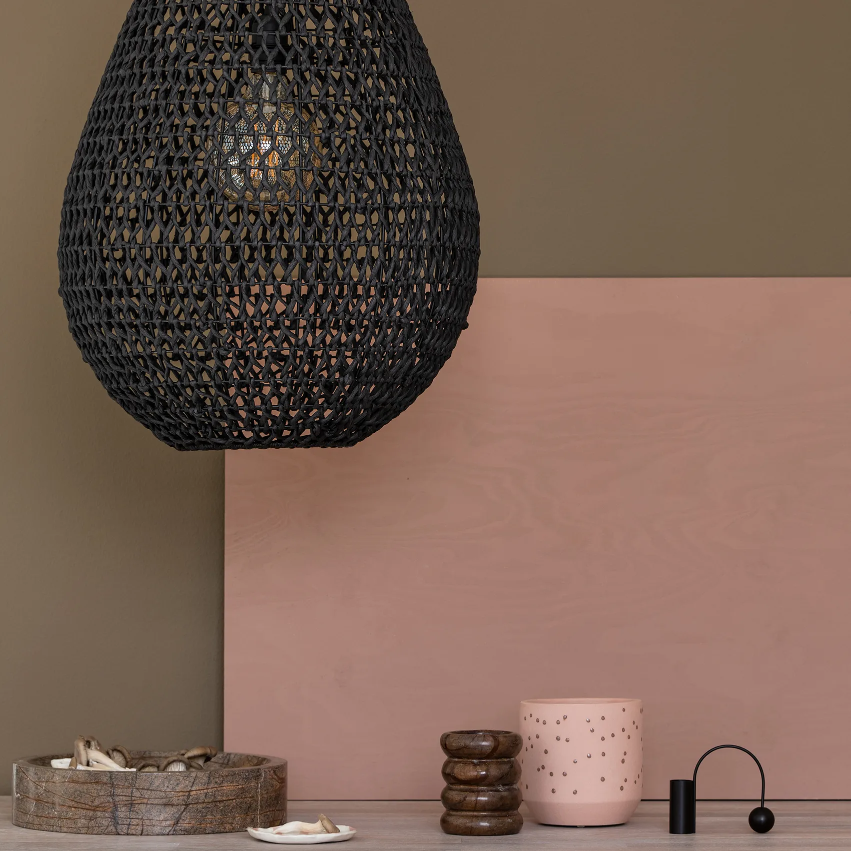 Abażur Buster Ø45 cm, Czarny Watt & Veke