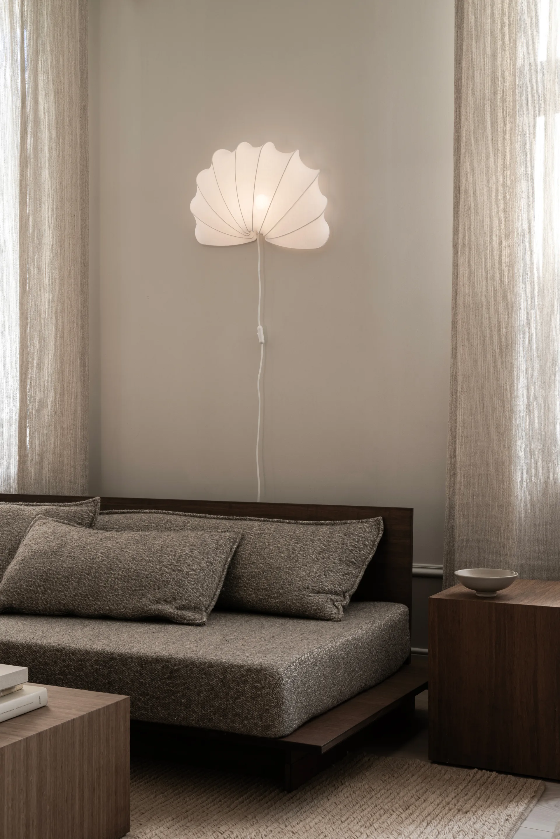 Anna Kinkiet L 54 cm, White cotton Watt & Veke