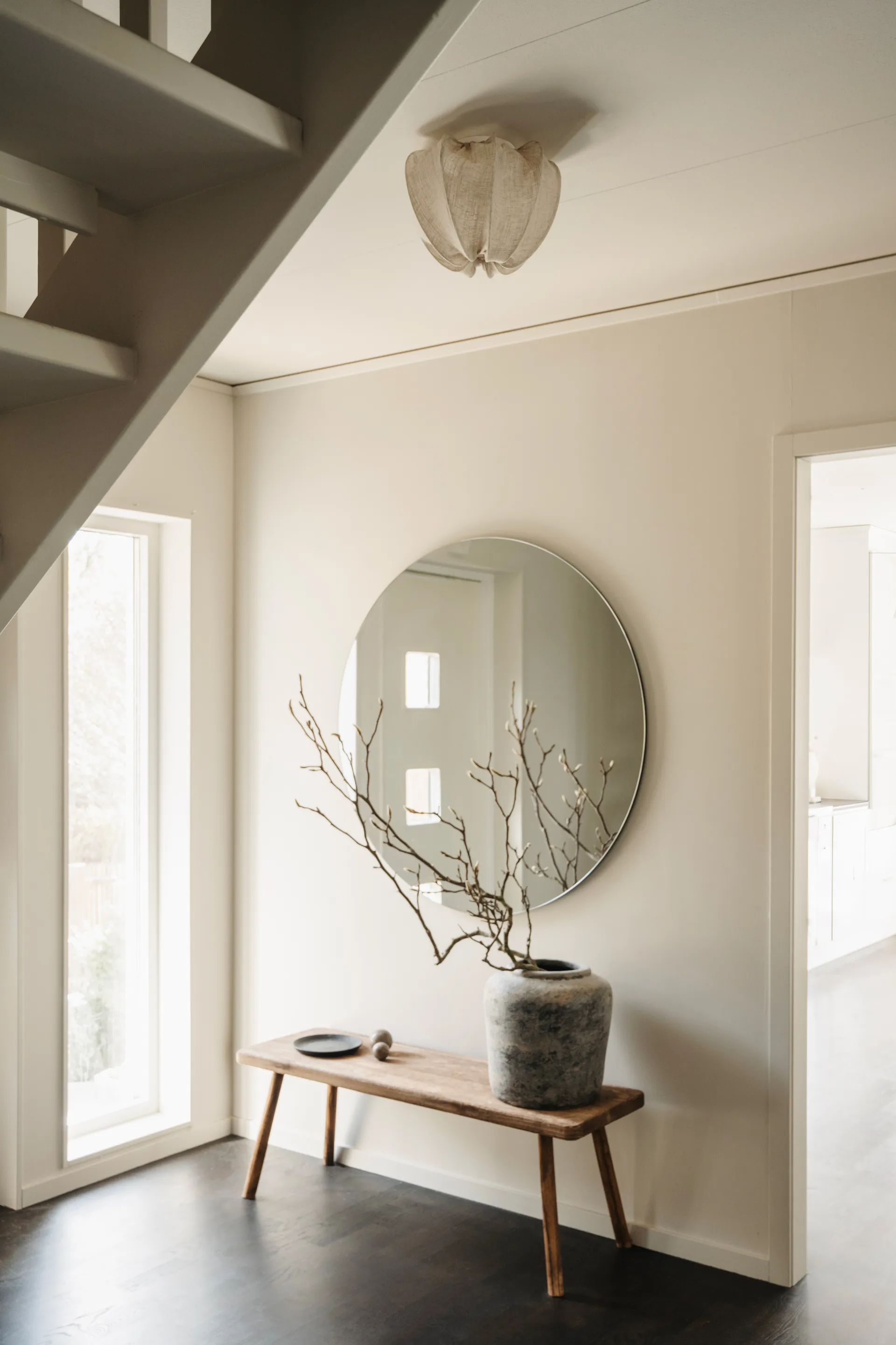 Anna Plafon mini Ø30 cm, Natural linen Watt & Veke