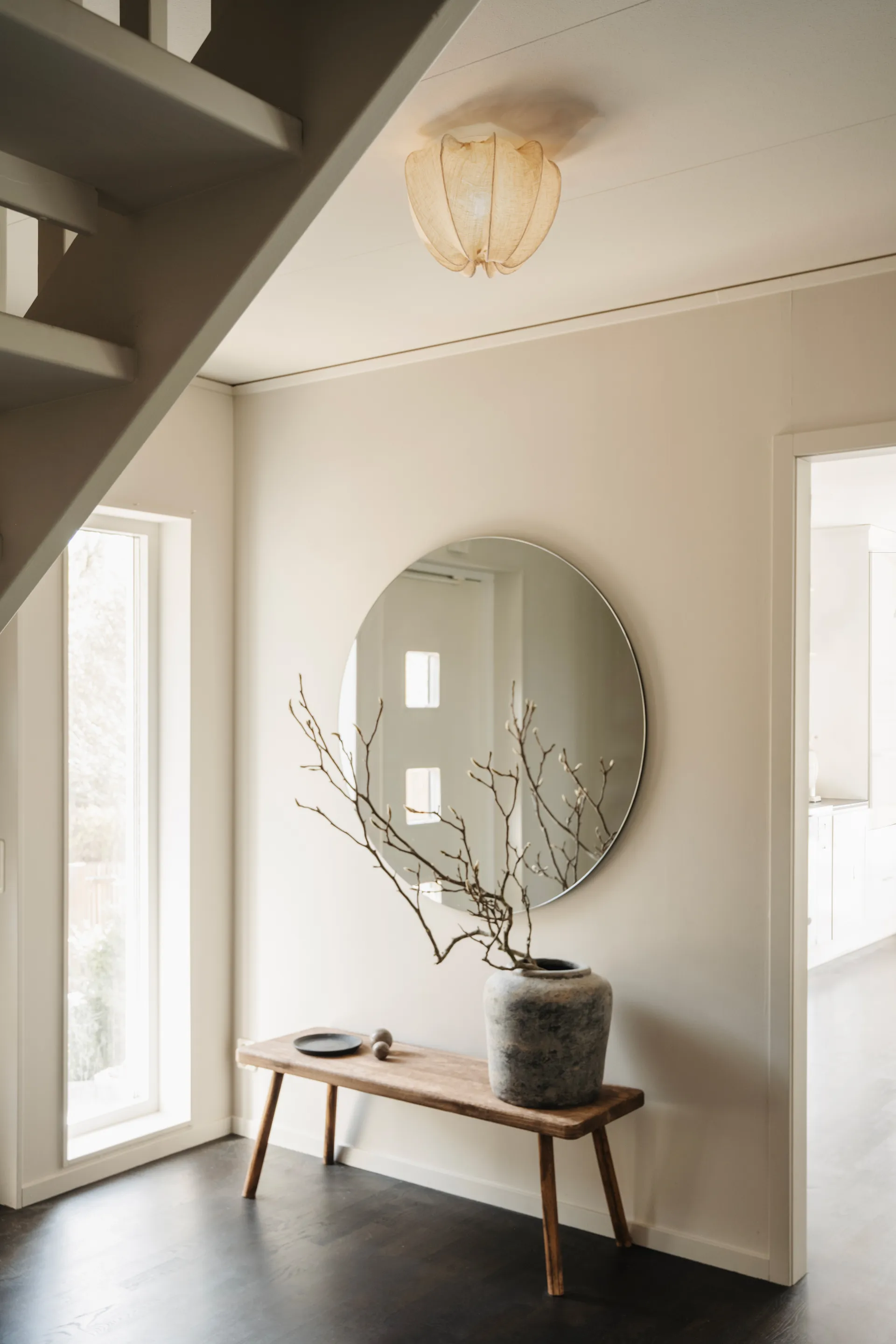 Anna Plafon mini Ø30 cm, Natural linen Watt & Veke