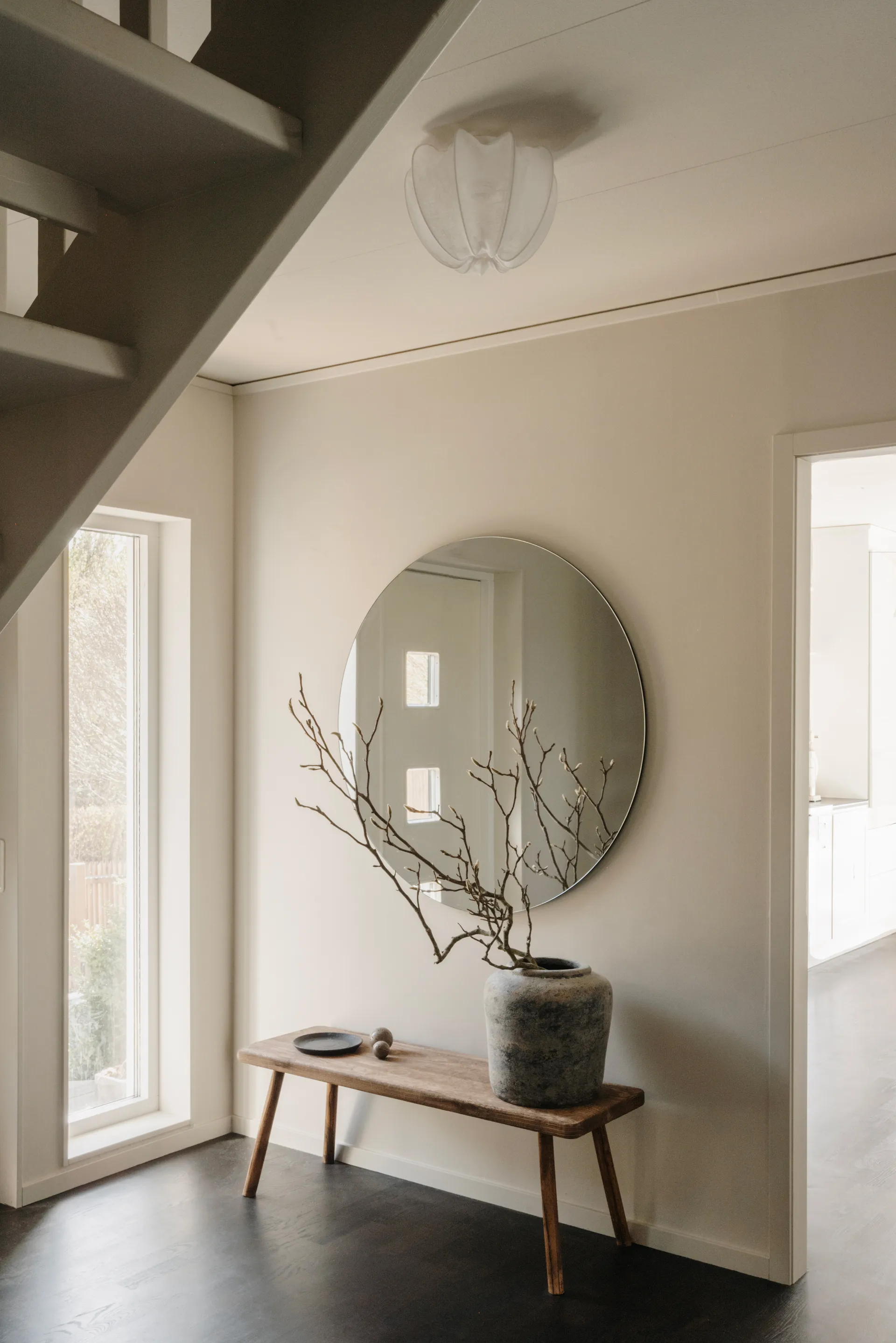 Anna Plafon mini Ø30 cm, White linen Watt & Veke