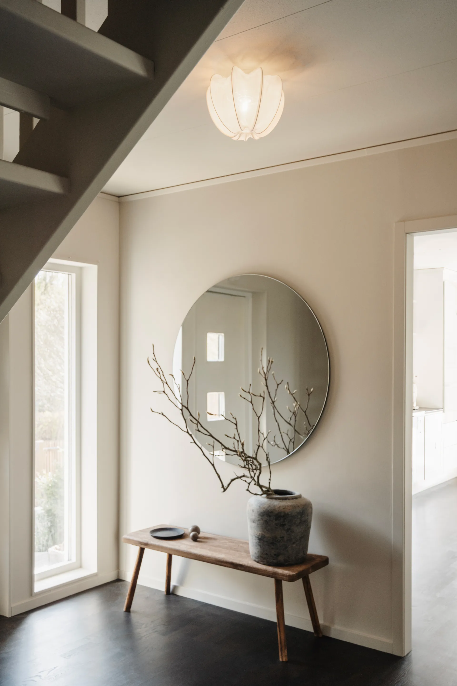 Anna Plafon mini Ø30 cm, White linen Watt & Veke