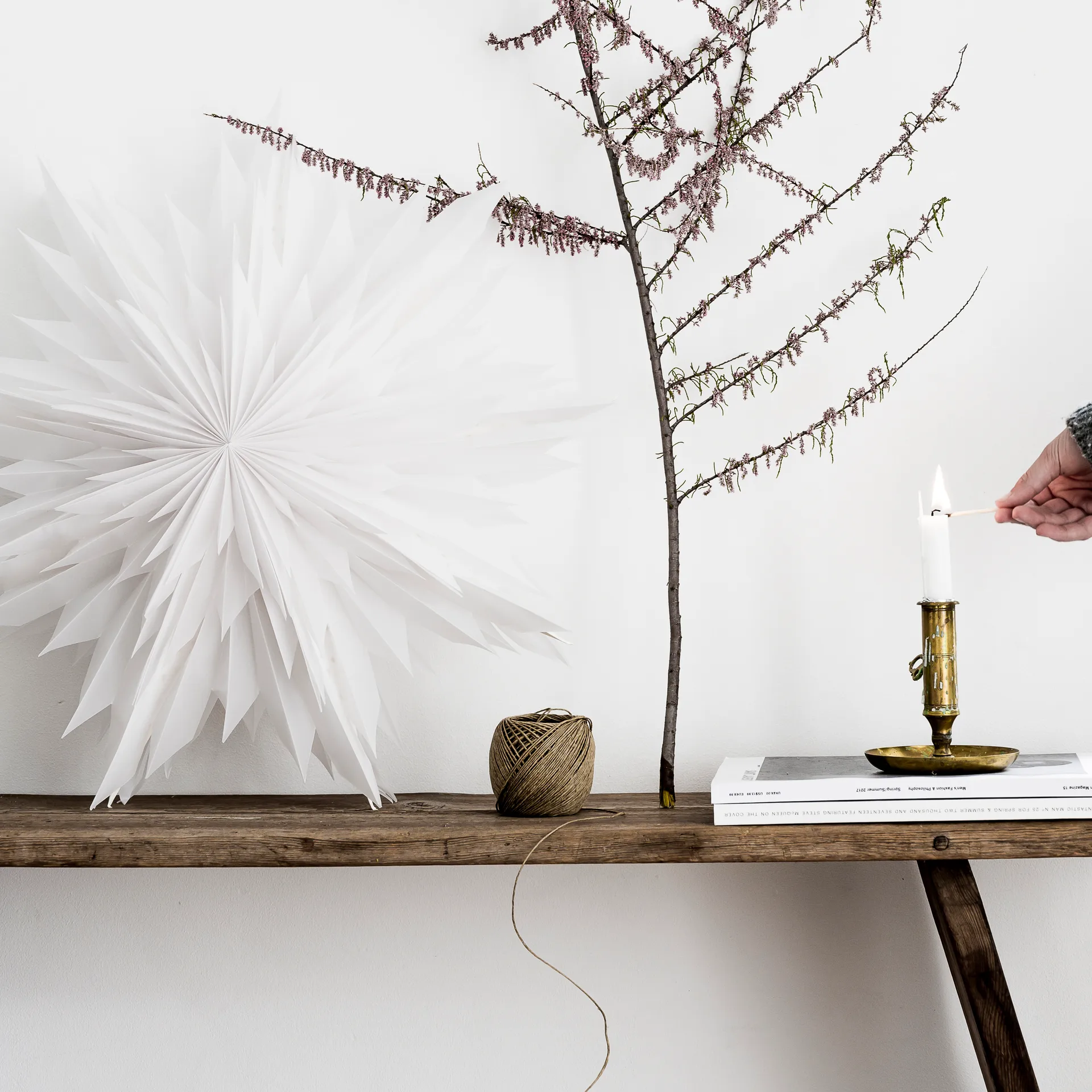 Gwiazda świąteczna Oslo Ø60 cm, Biały Watt & Veke