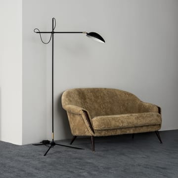 Lampa podłogowa Spoon - czarny mat, mosiądz - Watt & Veke