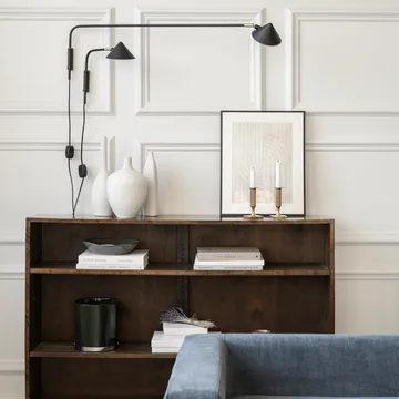 Lampa ścienna Kelly krótkie ramię - Czarno-złoty - Watt & Veke