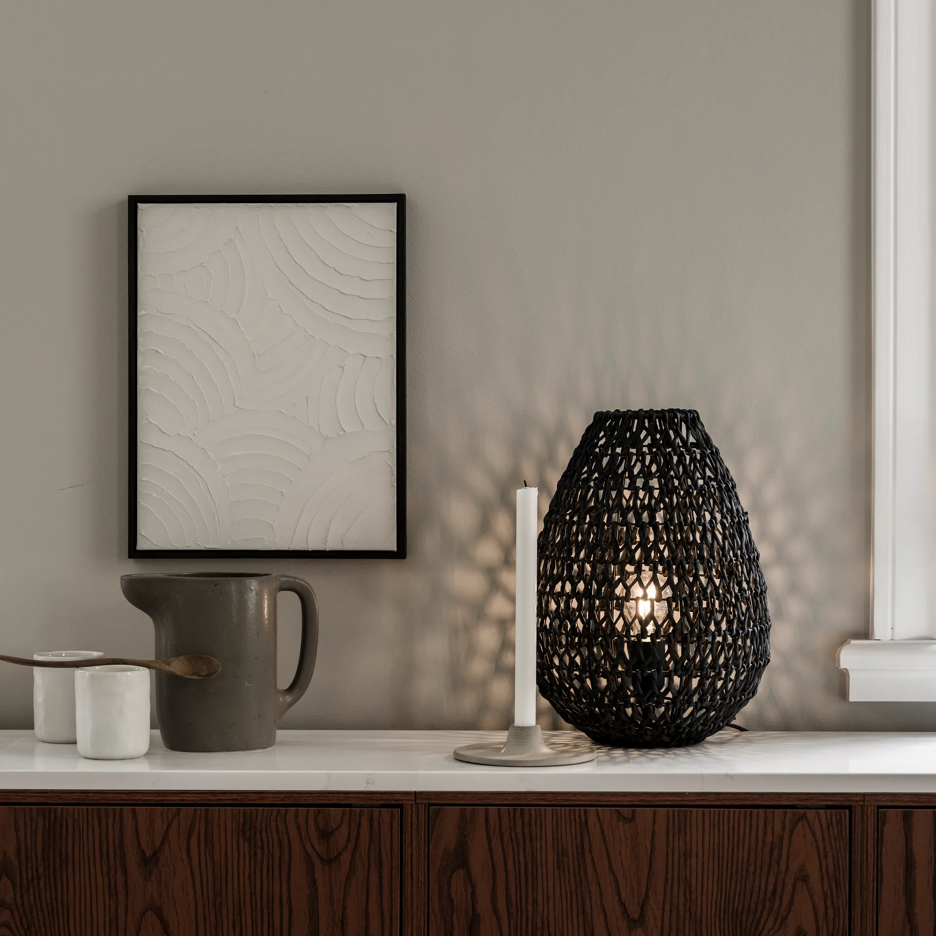 Lampa stołowa Buster Ø27 cm, Czarny Watt & Veke