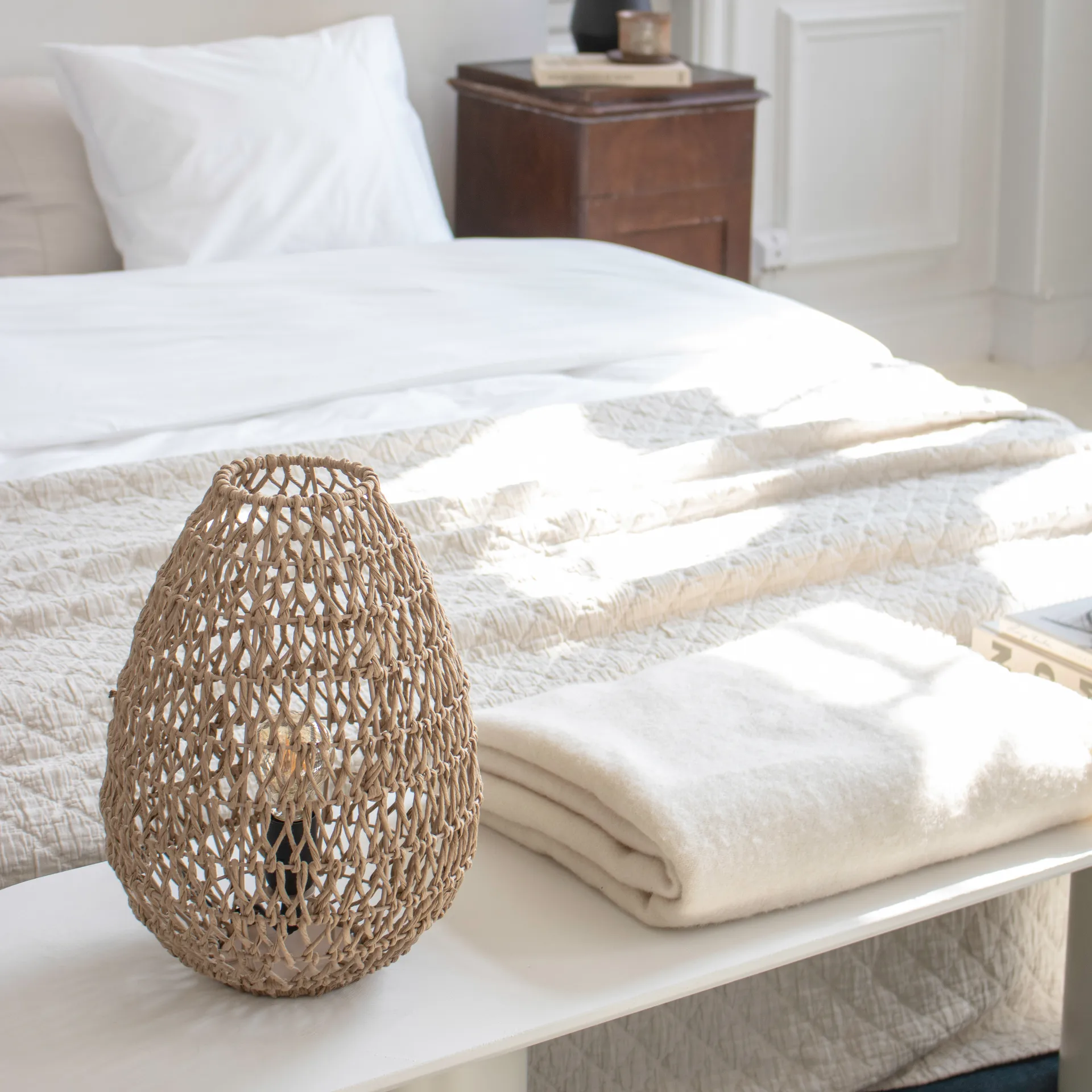 Lampa stołowa Buster Ø27 cm, Naturalny Watt & Veke