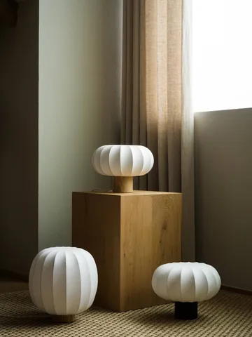 Lampa stołowa Lunari - White-Dark ash, Ø32x24 cm - Watt & Veke