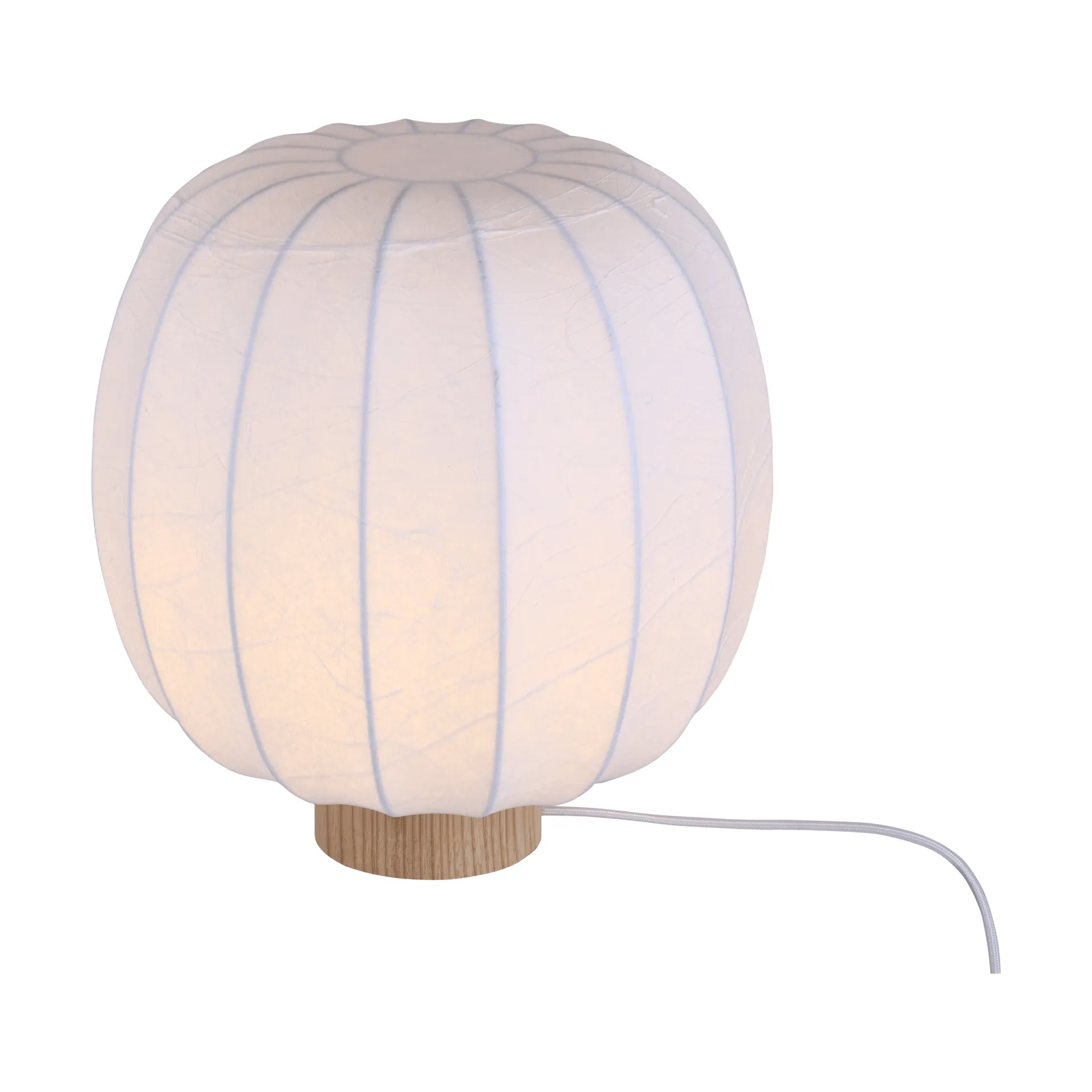 Lampa stołowa Lunari, White-Natural ash, Ø30x32 cm Watt & Veke
