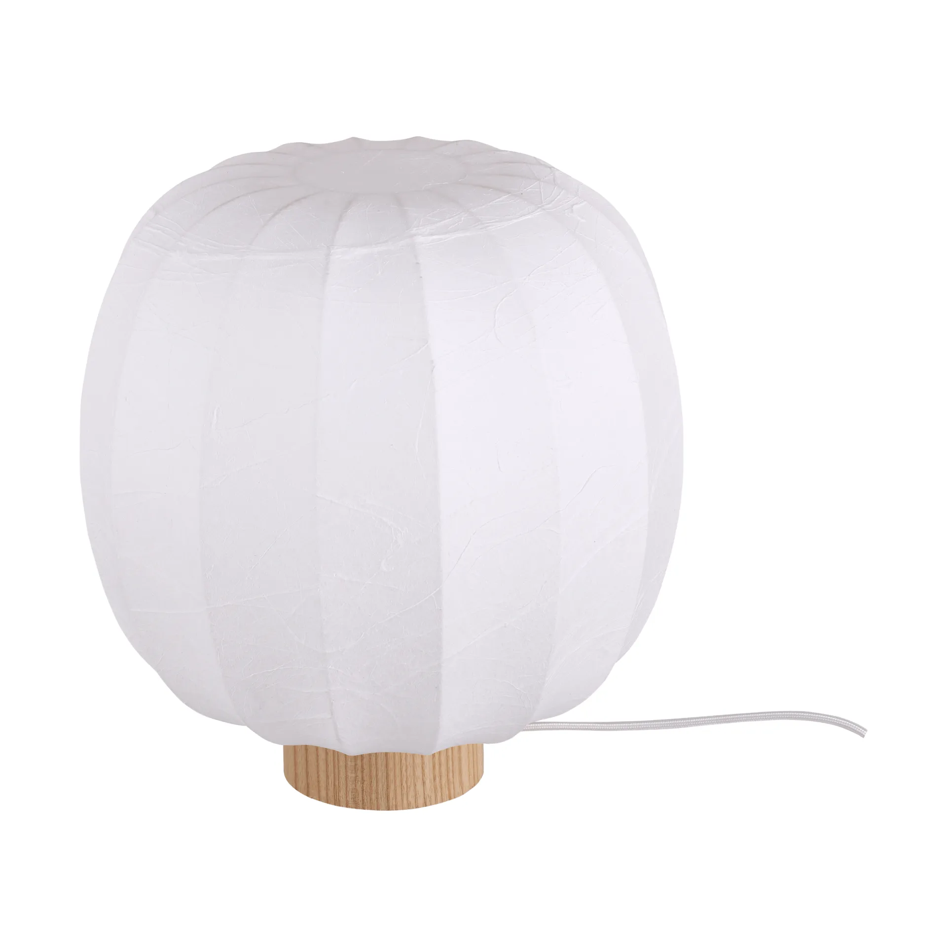 Lampa stołowa Lunari, White-Natural ash, Ø30x32 cm Watt & Veke