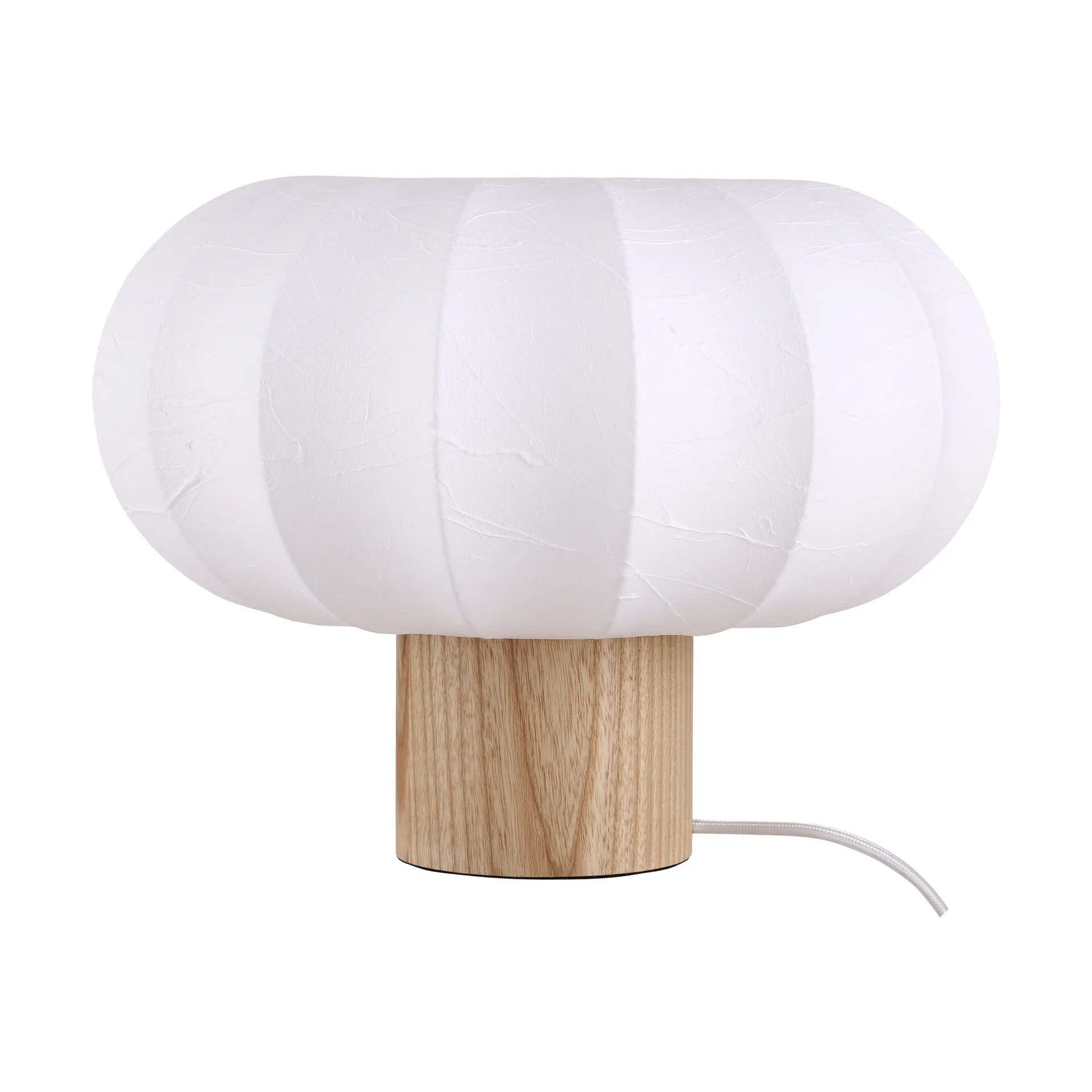 Lampa stołowa Lunari, White-Natural ash, Ø32x24cm Watt & Veke