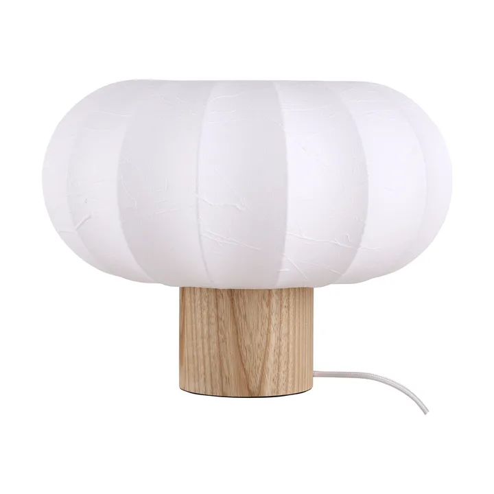 Lampa stołowa Lunari - White-Natural ash, Ø32x24cm - Watt & Veke