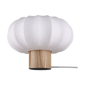 Lampa stołowa Lunari - White-Natural ash, Ø32x24cm - Watt & Veke