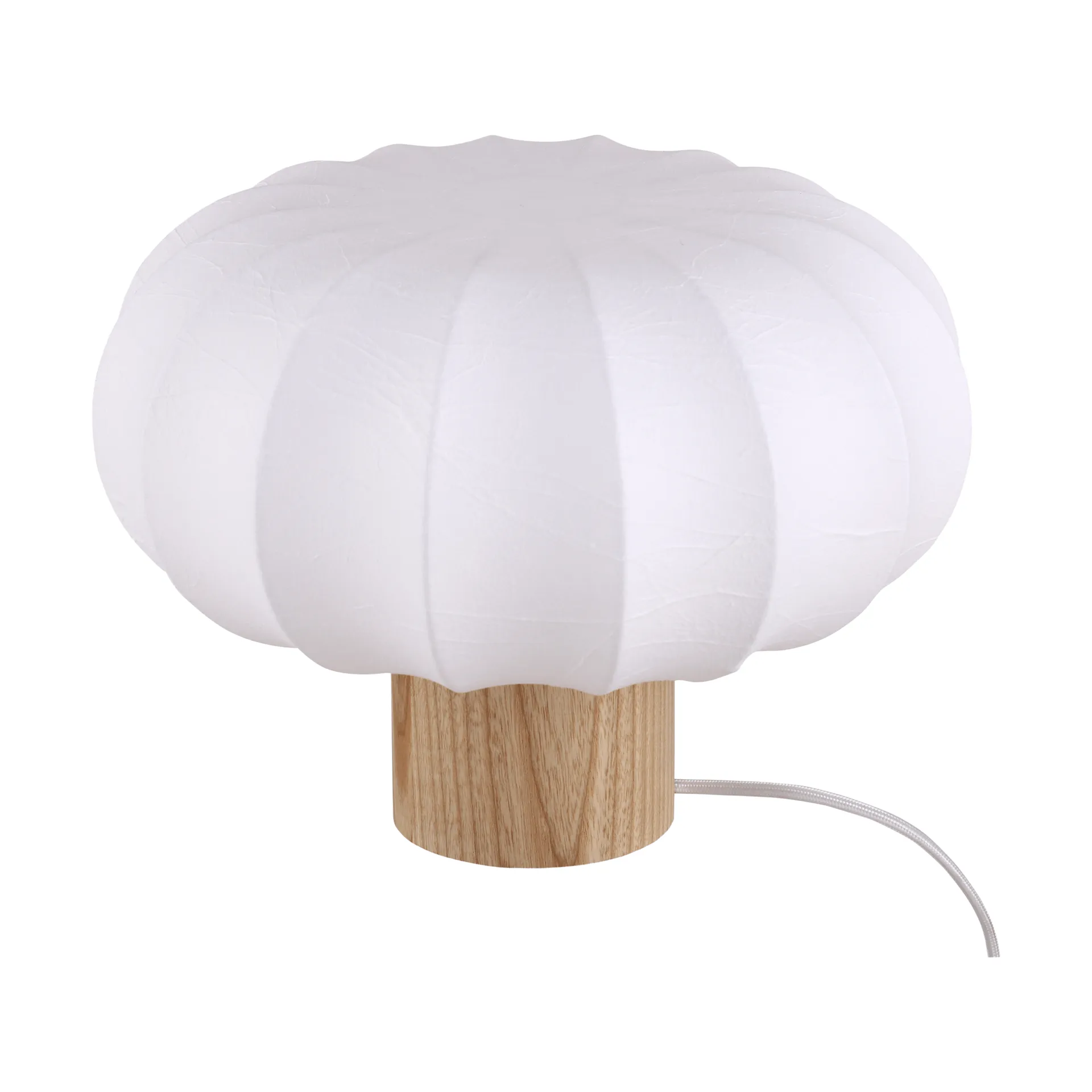 Lampa stołowa Lunari, White-Natural ash, Ø32x24cm Watt & Veke