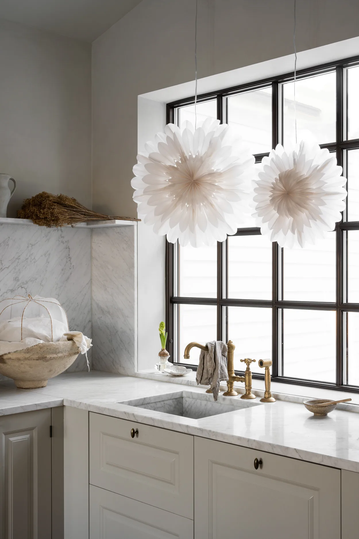 Lotos Gwiazda adwentowa Ø60 cm, Biały Watt & Veke