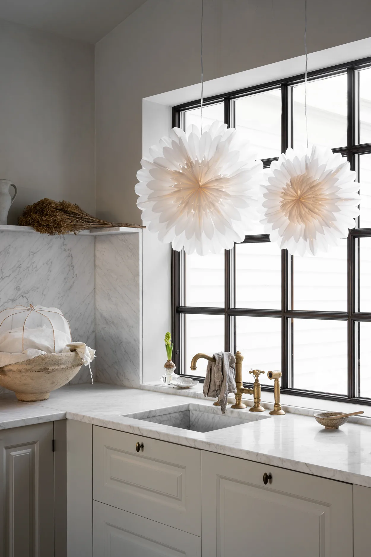 Lotos Gwiazda adwentowa Ø60 cm, Biały Watt & Veke