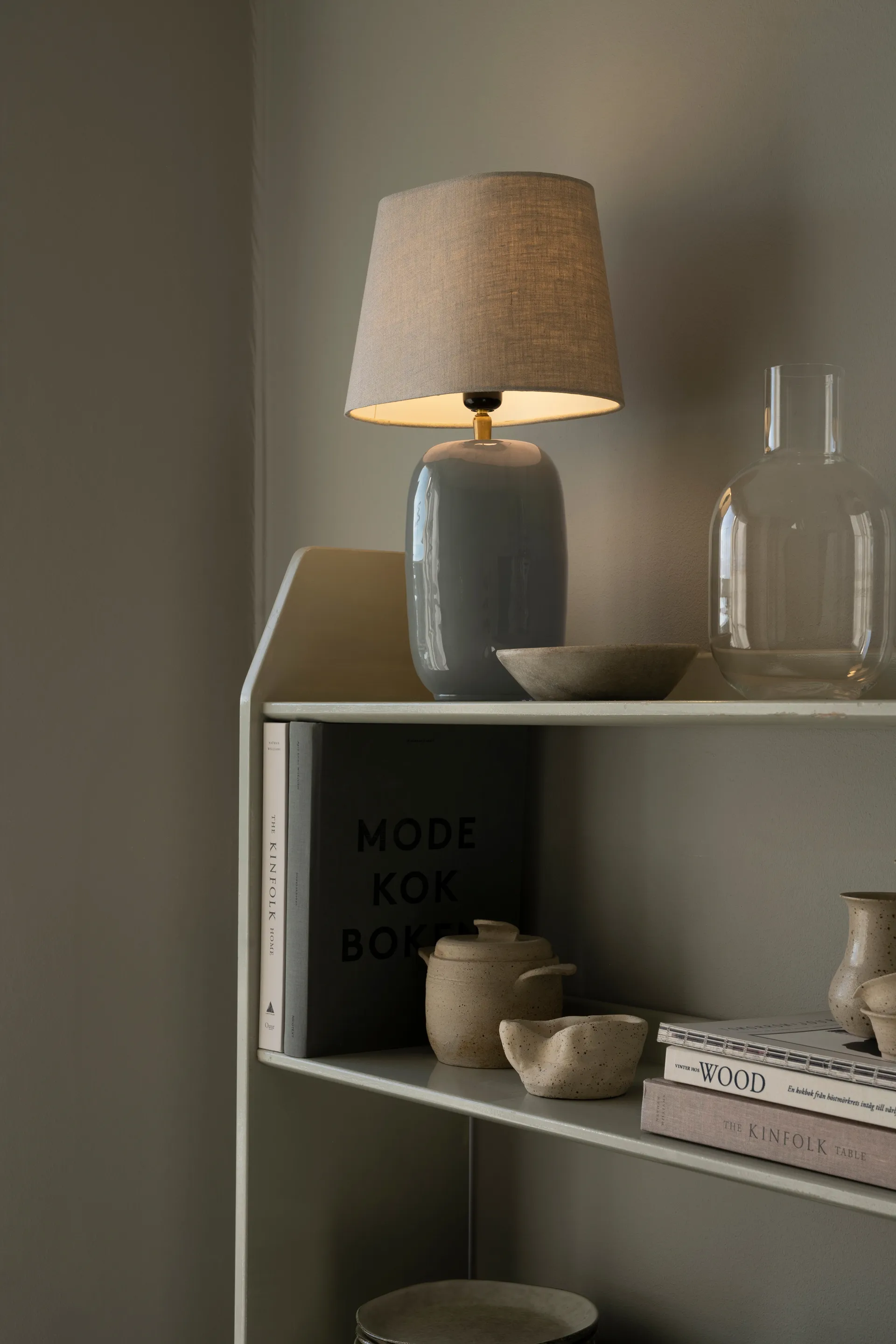 Podstawa lampy Emily Ø12x28,5 cm, Dusty green Watt & Veke