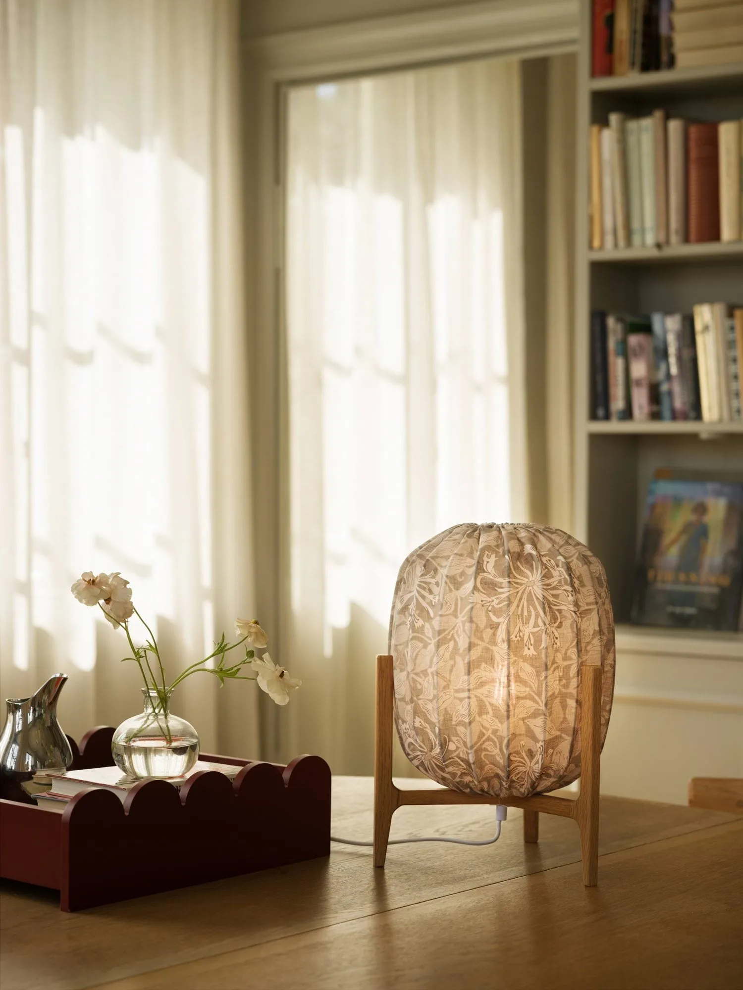 Prisma lampa stołowa, Oak-Honeysuckle beige, Ø27x42 cm Watt & Veke