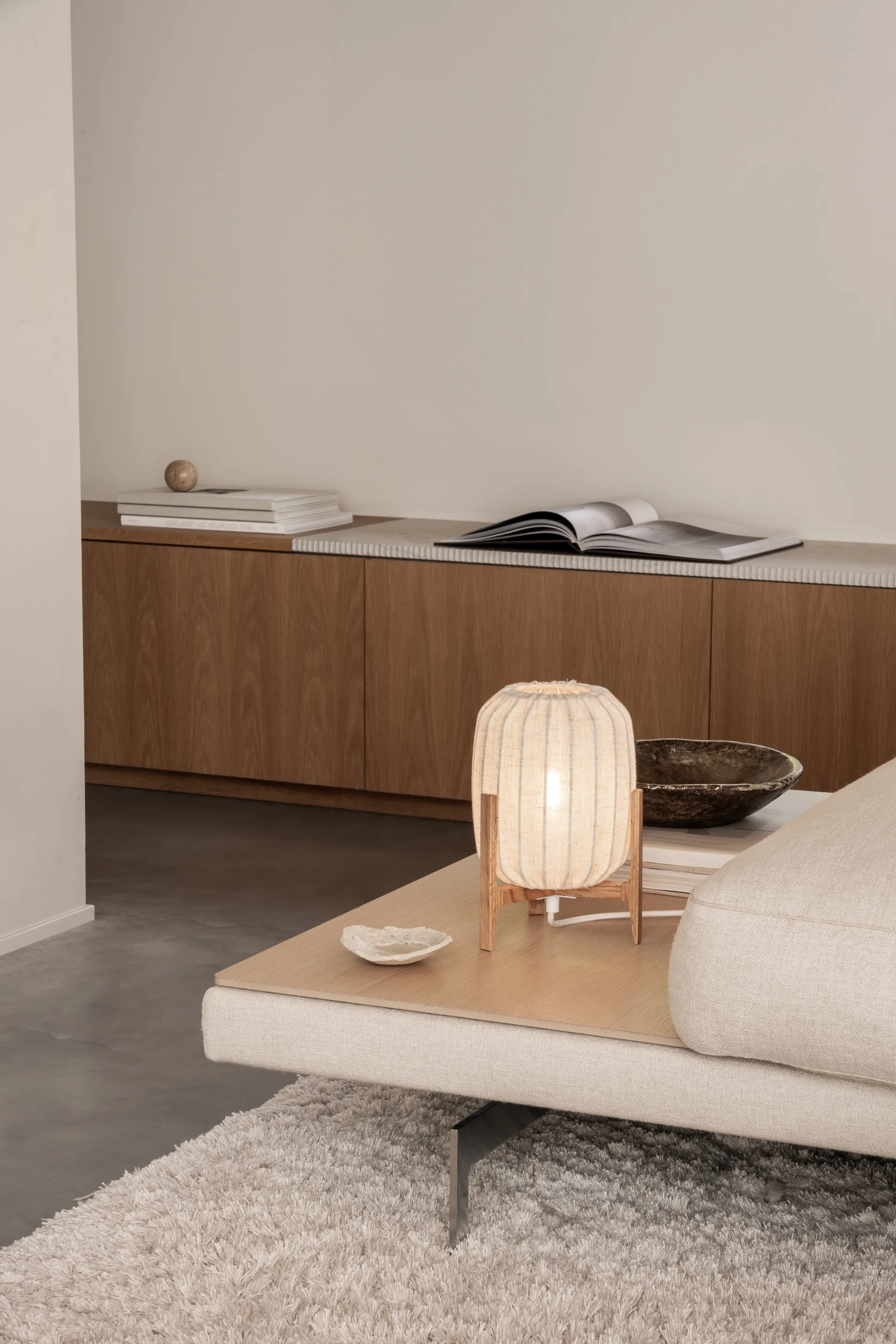 Prisma lampa stołowa, Oak-Natural, Mini Ø16x24,3 cm Watt & Veke