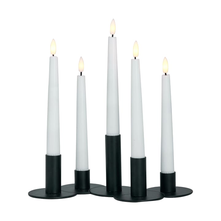 Świecznik łączony Lykke + 5 świec LED, Black Watt & Veke