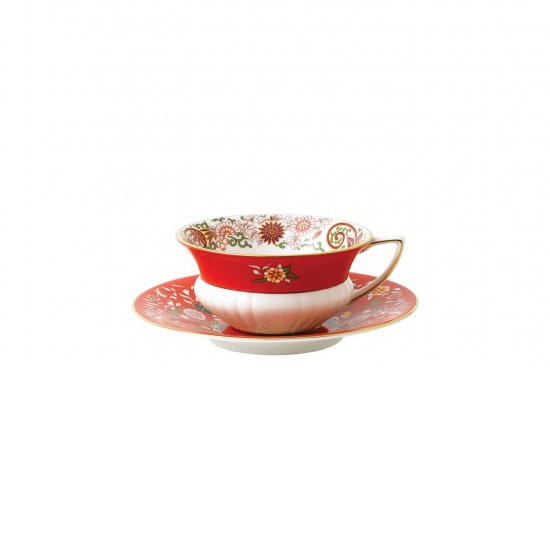 Filiżanka ze spodkiem Wonderlust - crimson jewel - Wedgwood