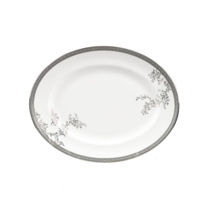 Vera Wang Lace Platinum owalny półmisek do serwowania - 35 cm - Wedgwood