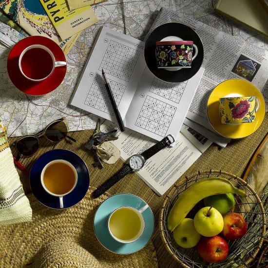 Wonderlust filiżanka ze spodkiem, crimson jewel Wedgwood