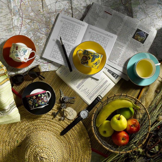 Wonderlust filiżanka ze spodkiem, ż�ółty tonquin Wedgwood