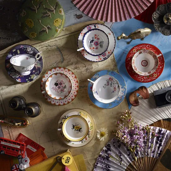 Wonderlust mała filiżanka ze spodkiem, midnight garden Wedgwood