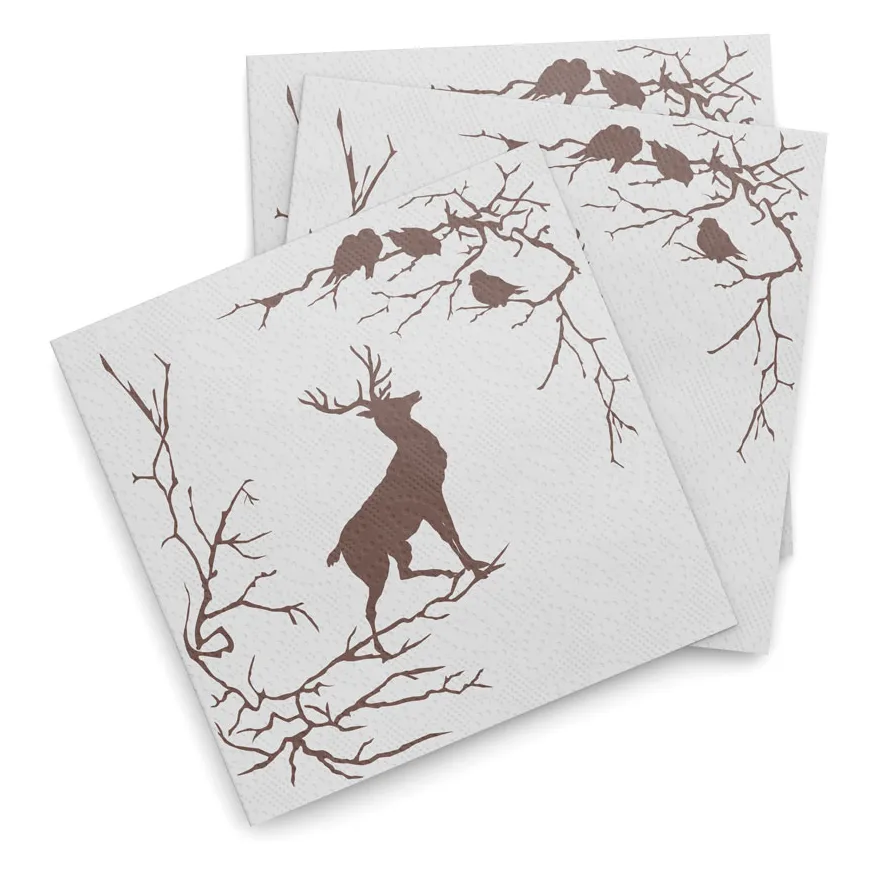 Alveskog serwetki papierowe 20-pak, Biało-brązowy Wik & Walsøe