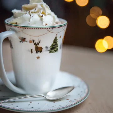 Julemorgen filiżanka ze spodkiem 200 ml - biały - Wik & Walsøe