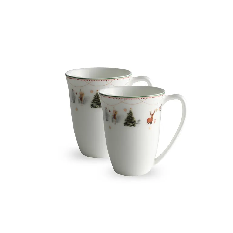 Julemorgen kubek 300 ml, 2‑pak, biały Wik & Walsøe
