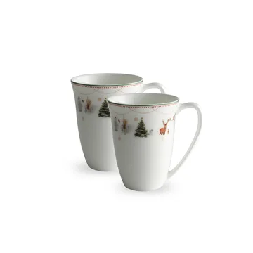 Julemorgen kubek 300 ml, 2‑pak - biały - Wik & Walsøe